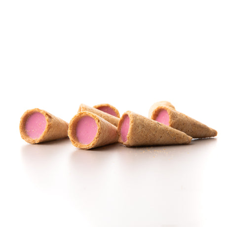 Milky Chocolate Strawberry Mini Cones (12 Pack)