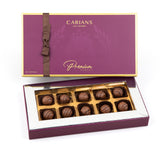 Carians Assorted Dark Chocolate Gift Basket in Dark Chocolate Varieties, Gold Ribbon