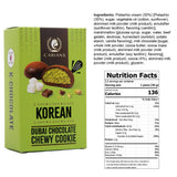 CARIAN'S Korean Dubai Chocolate Chewy Cookie - Chew the Art of Fusion, Premium Pistachio Cream and Soft Marshmallow Center, Gourmet Milk Chocolate Covered Treats, Eastern Flavors Premium Gift 2.54oz
