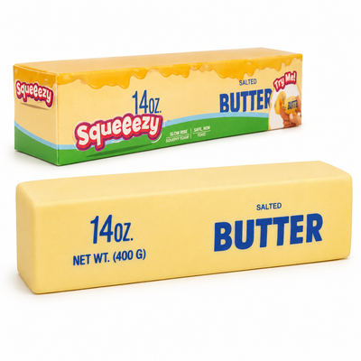 Viral Jumbo Squishy Stick of Butter - Realistic Slow Rising Food Fidget