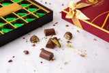 Viral Dubai Chocolate Gift Box with Gold Ribbon Wrapped