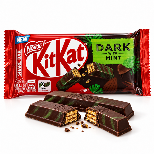 Nestlé KitKat Dark with Mint Share Chocolate Bar – 65 g
