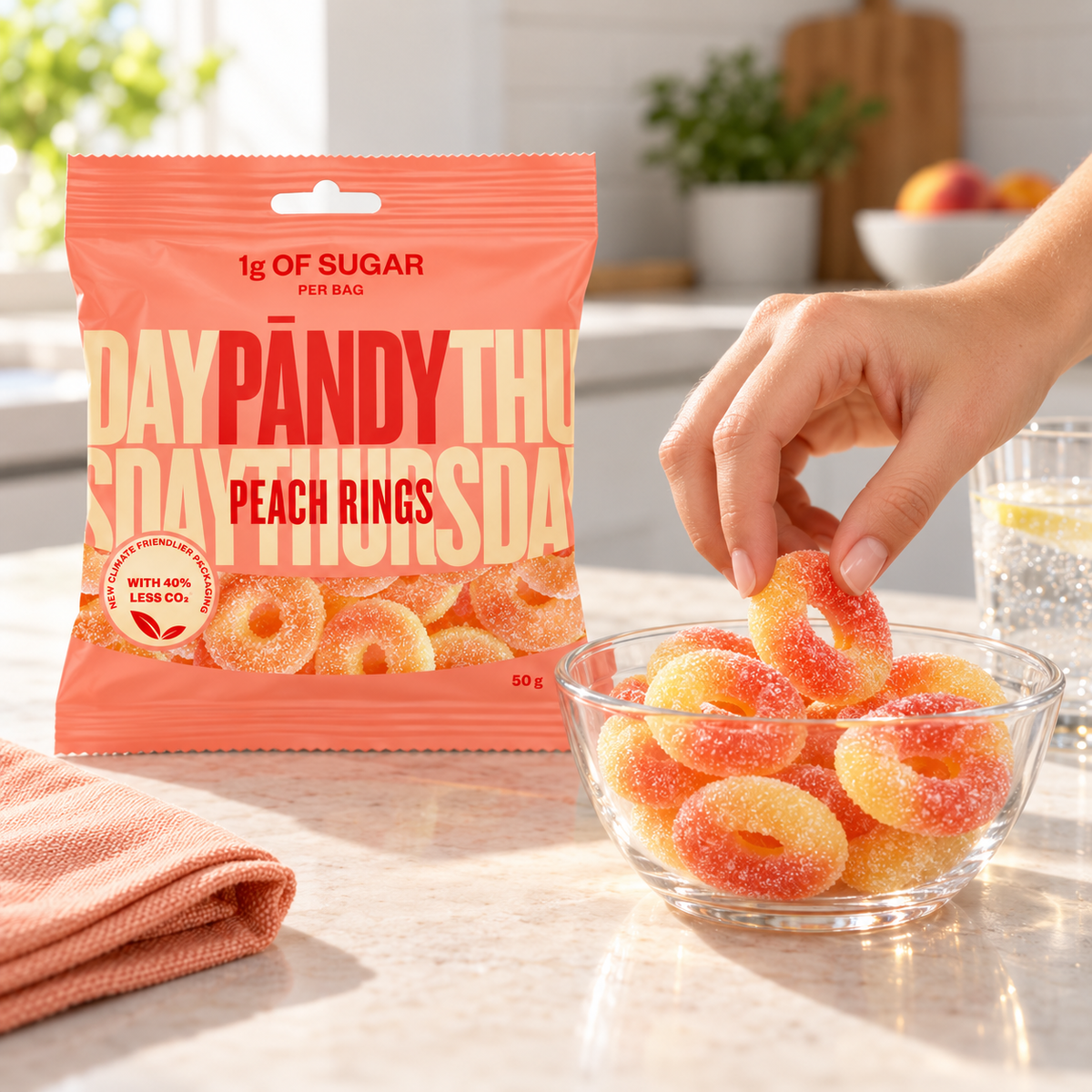 Pändy Peach Rings – Swedish Gummy Candy (5 Pack)