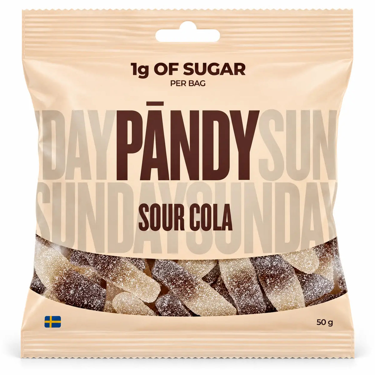Pändy Sour Cola – Low-Sugar Swedish Gummy Candy (5 Pack)