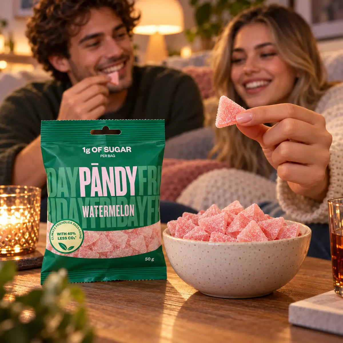 Pändy Watermelon – Low-Sugar Swedish Gummy Candy (5 Pack)
