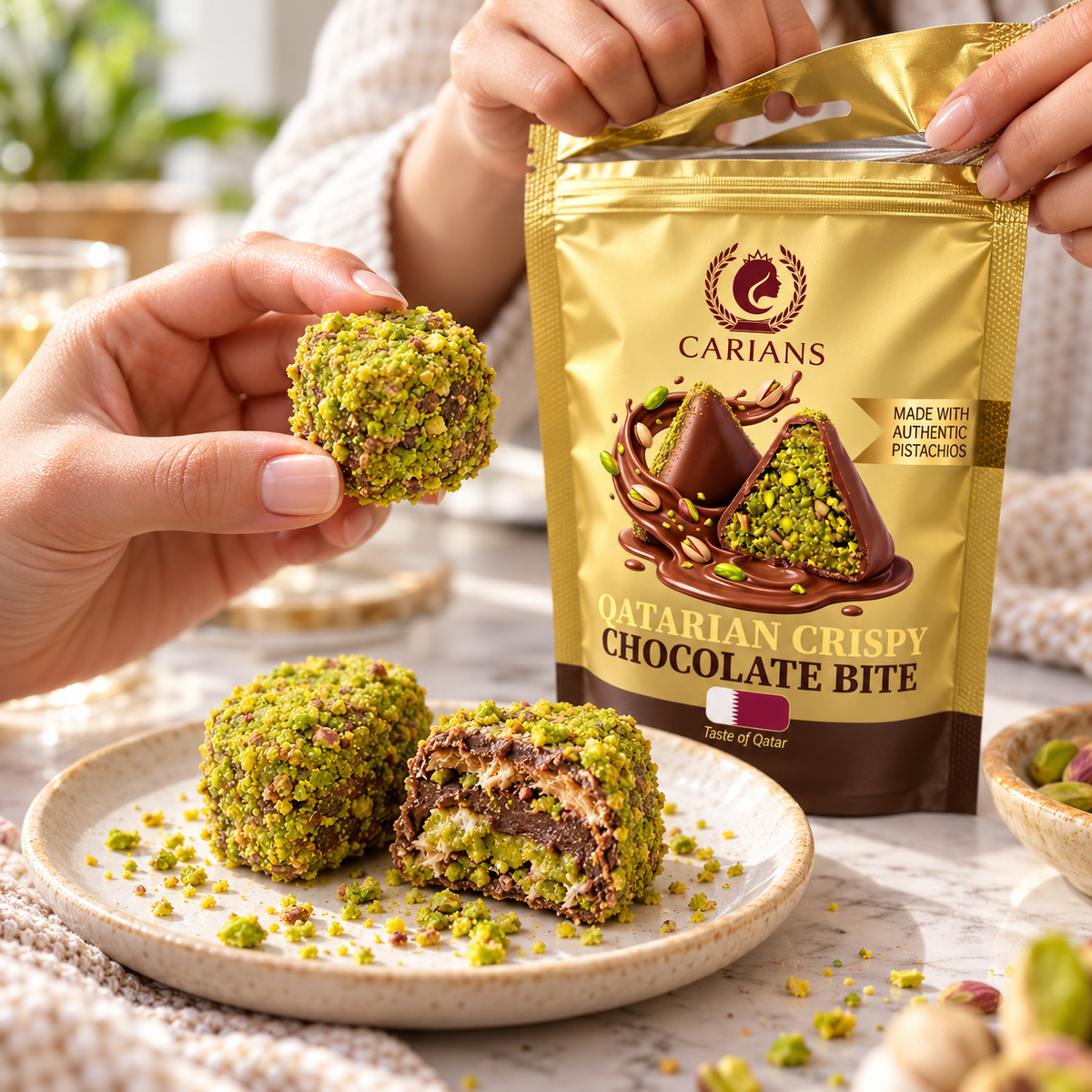 Carians Pistachio Turkish Delight Bites