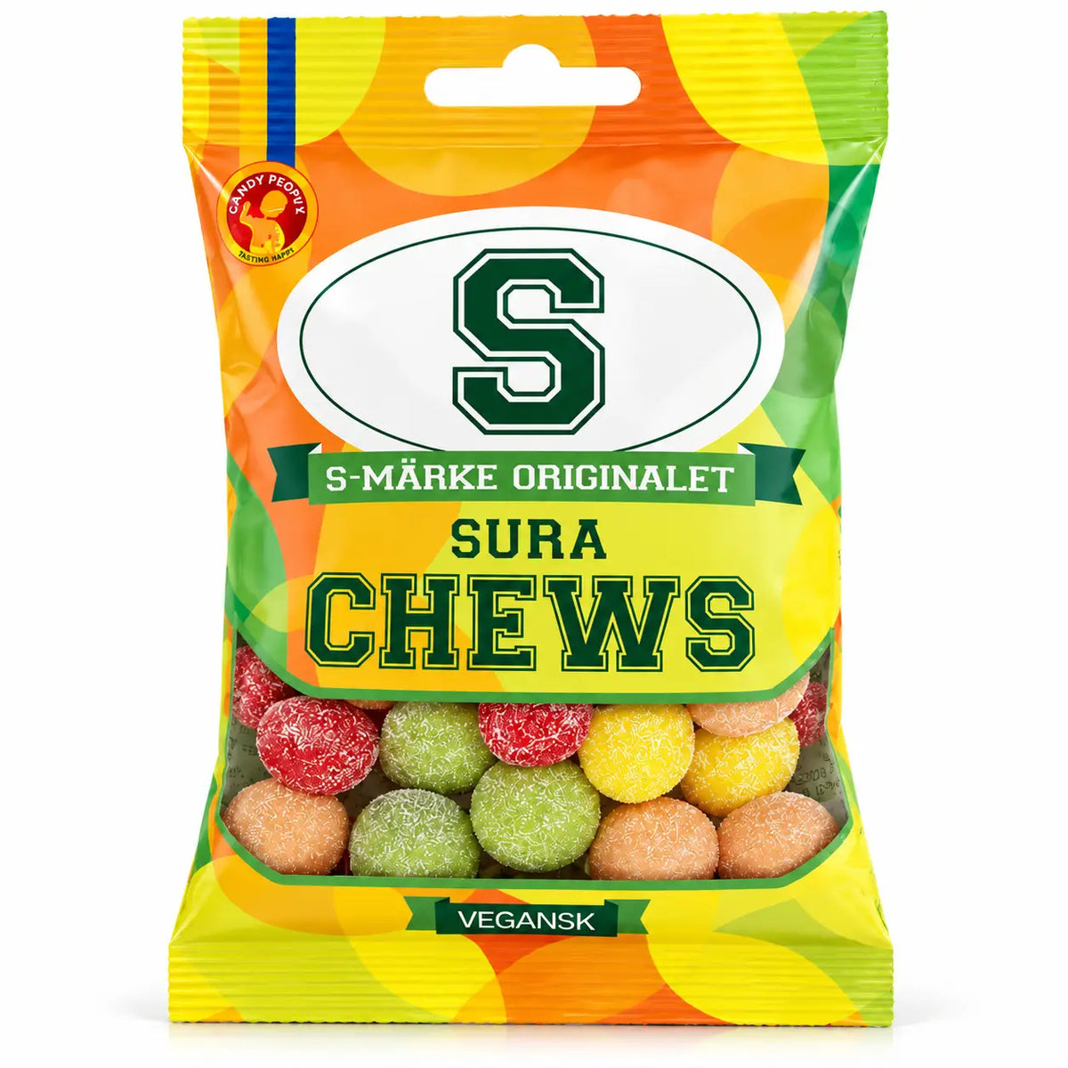 S-Märke Sura Chews – Sour Swedish Chewy Candy (5 Pack)