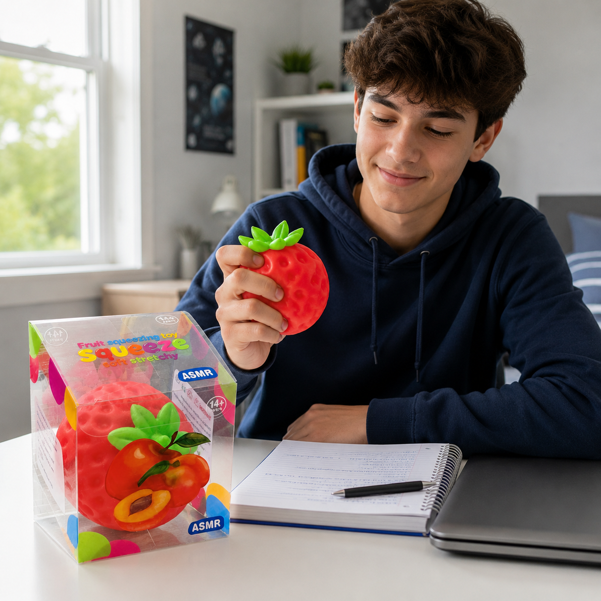Squeeze Strawberry Fruit Squishy ASMR Toy