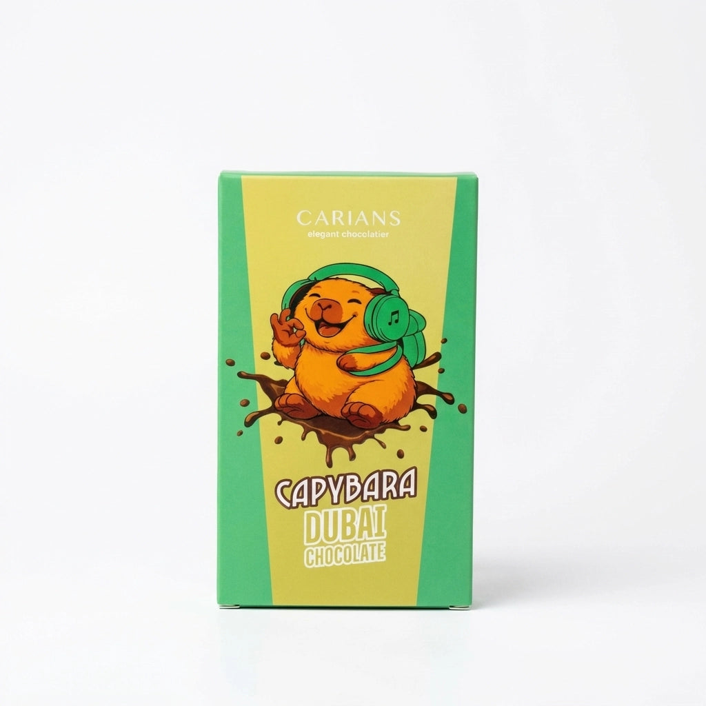 Viral Capybara Dubai Chocolate Bar, Premium Quality