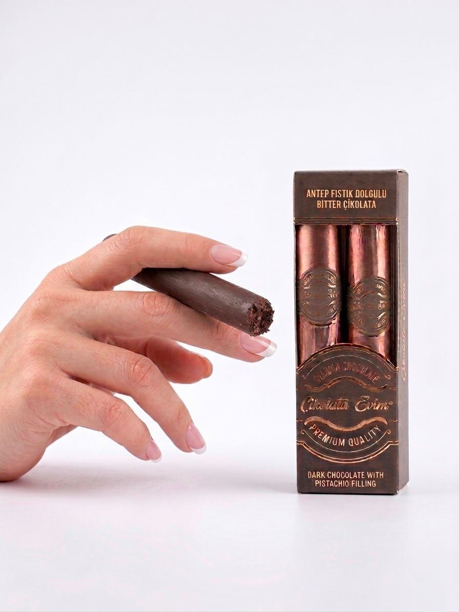 Hand-Rolled Pistachio Chocolate Batons – Belgian Dark & Milk
