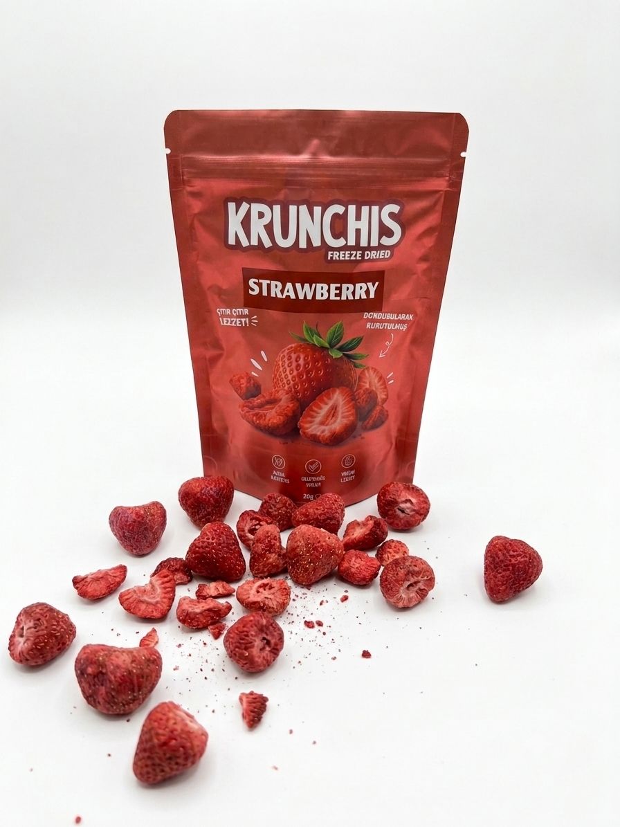 Carians Freeze Dried Strawberry–  0.7oz (20g) equal to 7.1 Oz Fresh Fruit