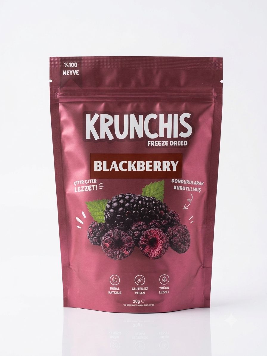 Carians Freeze Dried–Blackberry  0.7oz (20g) equal to 7.1 Oz Fresh Fruit