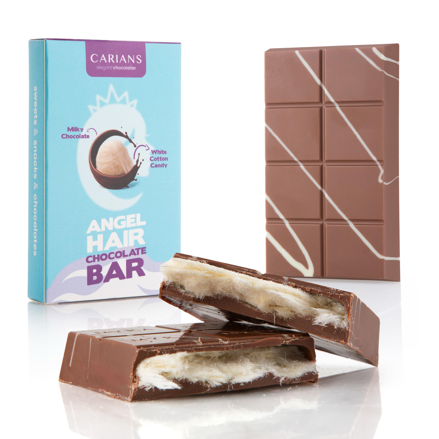VIRAL ANGEL HAIR CHOCOLATE BAR (WHITE COTTON CANDY)