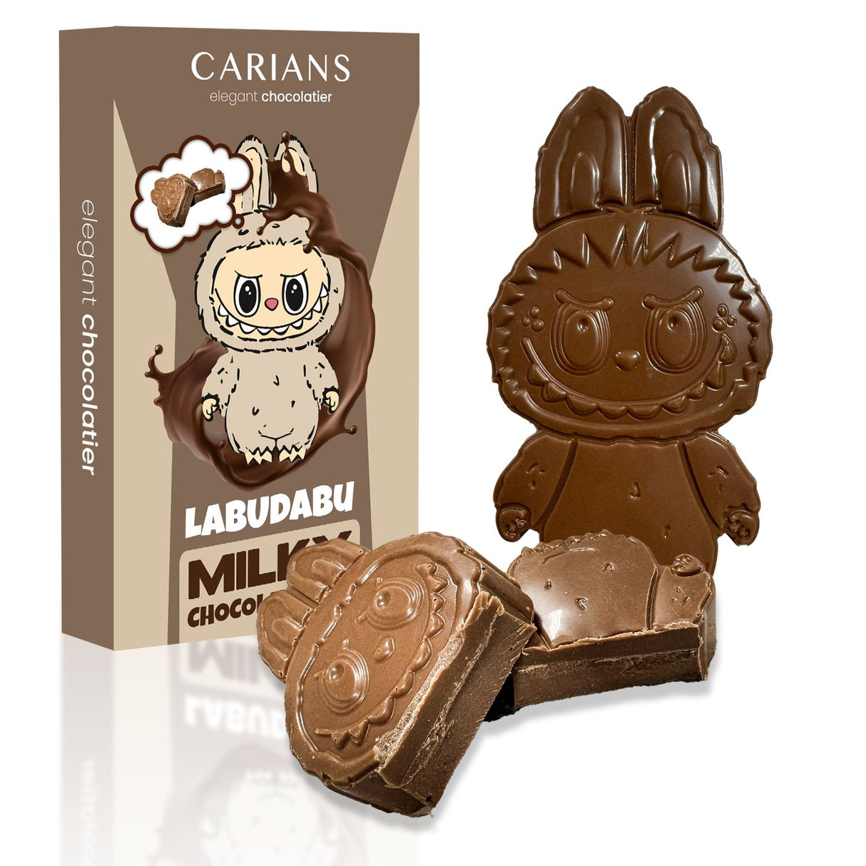 Viral LABUBU Chocolate Bar with Nutella Hazelnut Cream Filling 2.65 Oz