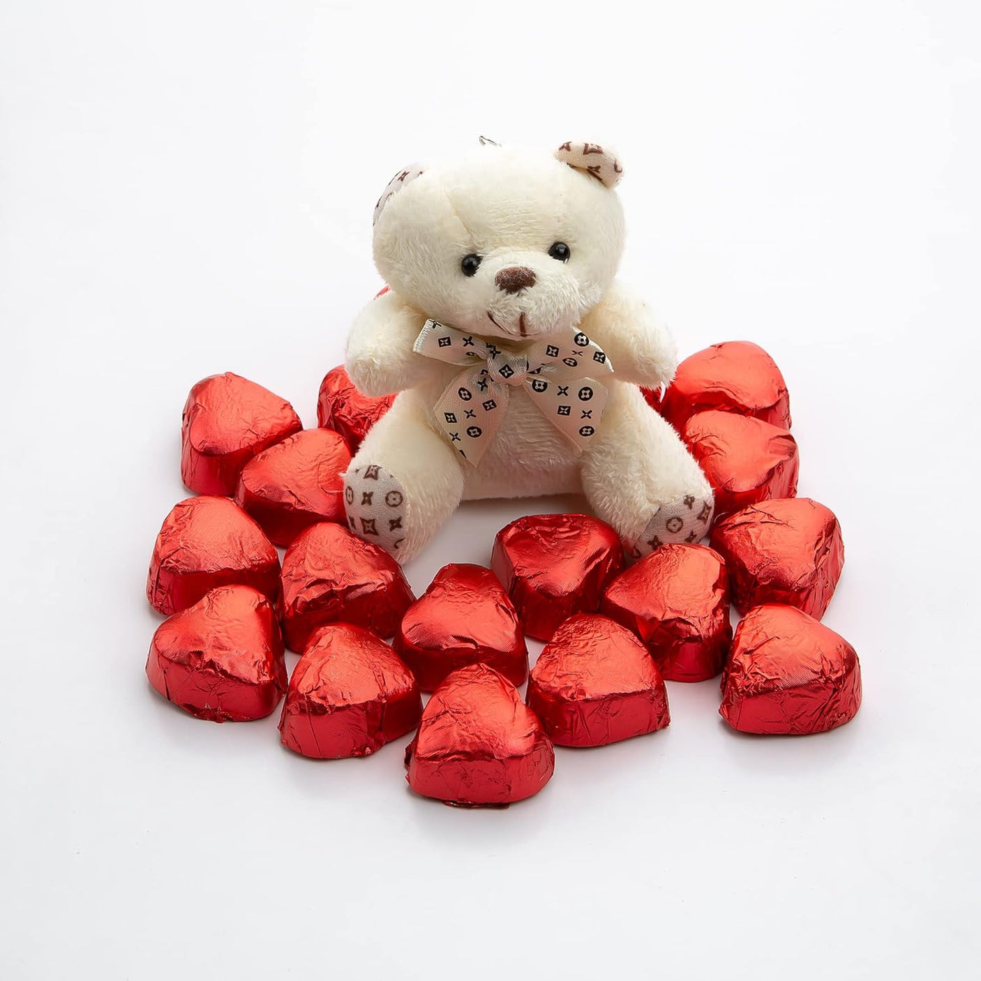 CARIANS  Chocolate Gift Box, Milk Chocolate Hearts with Teddy Bear Gift