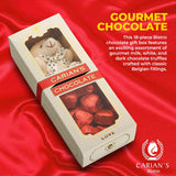 CARIANS  Chocolate Gift Box, Milk Chocolate Hearts with Teddy Bear Gift