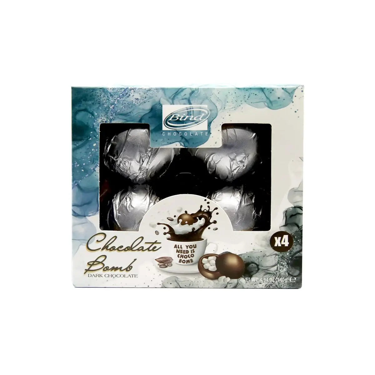 4 Pcs Dark Chocolate Bomb 4.92oz