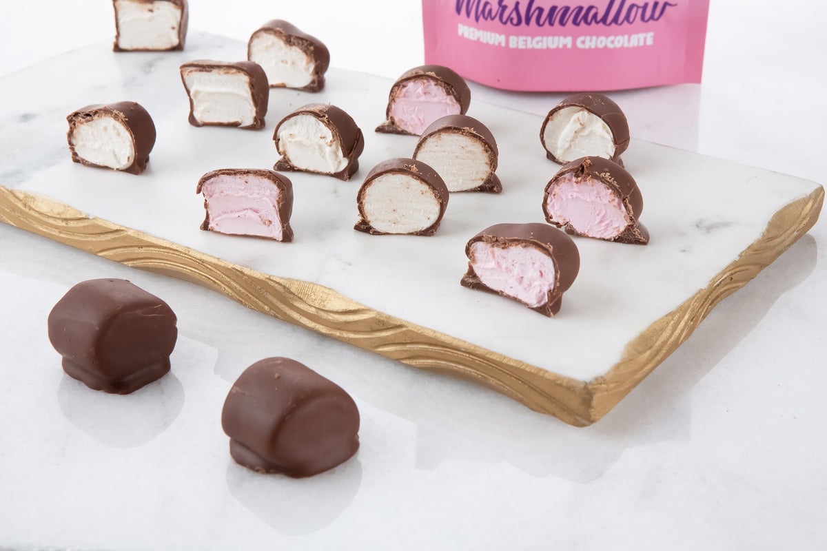 Chocolate Coated Mini Marshmallow Candy Chocolates (12 Pack)