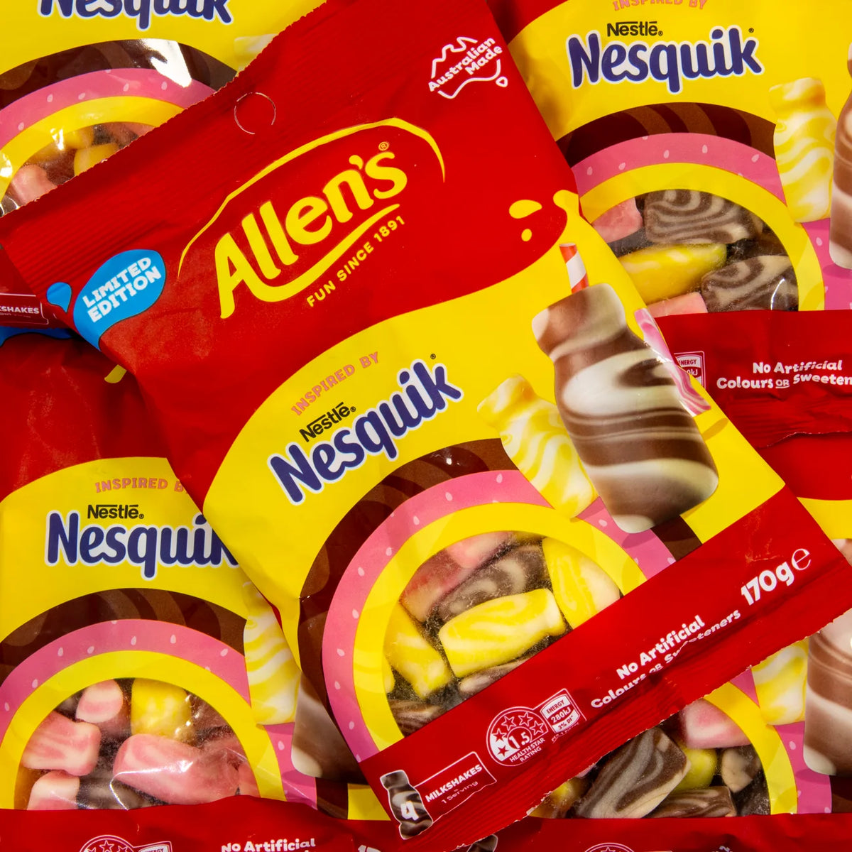 Allen’s Nesquik Milkshakes Chocolate Strawberry & Banana