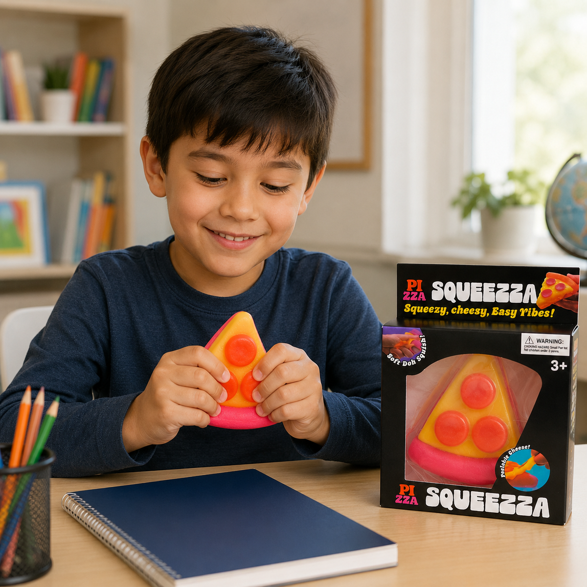 Squeezza Pizza Soft Squish Squeeze Stress Relief Fidget