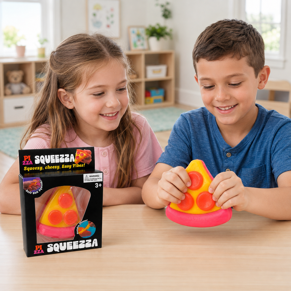 Squeezza Pizza Soft Squish Squeeze Stress Relief Fidget