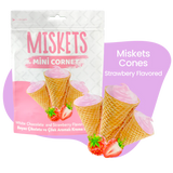 Milky Chocolate Strawberry Mini Cones  - 12 Packs in 1 Colli