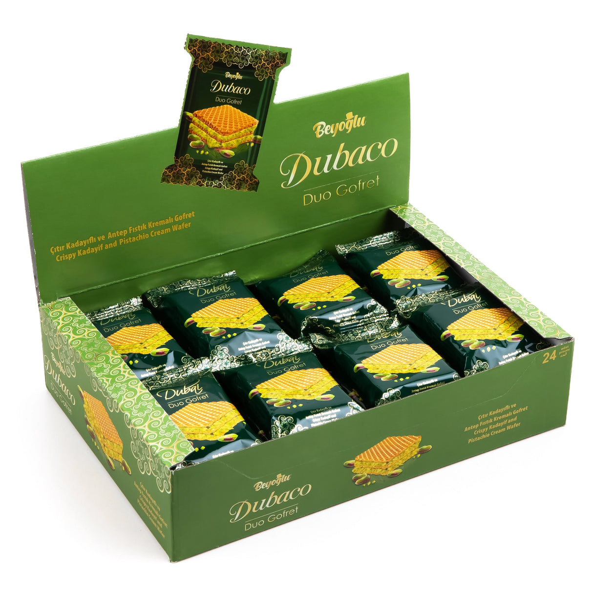 Beyoglu Dubai Chocolate Duo Wafer with Pistachio